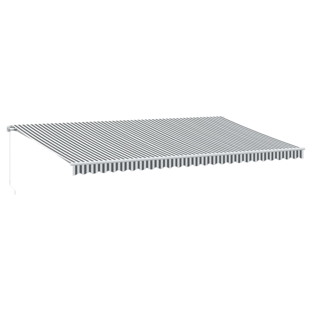 Tenda retrattile Antracite e Bianco 600 × 350 cm