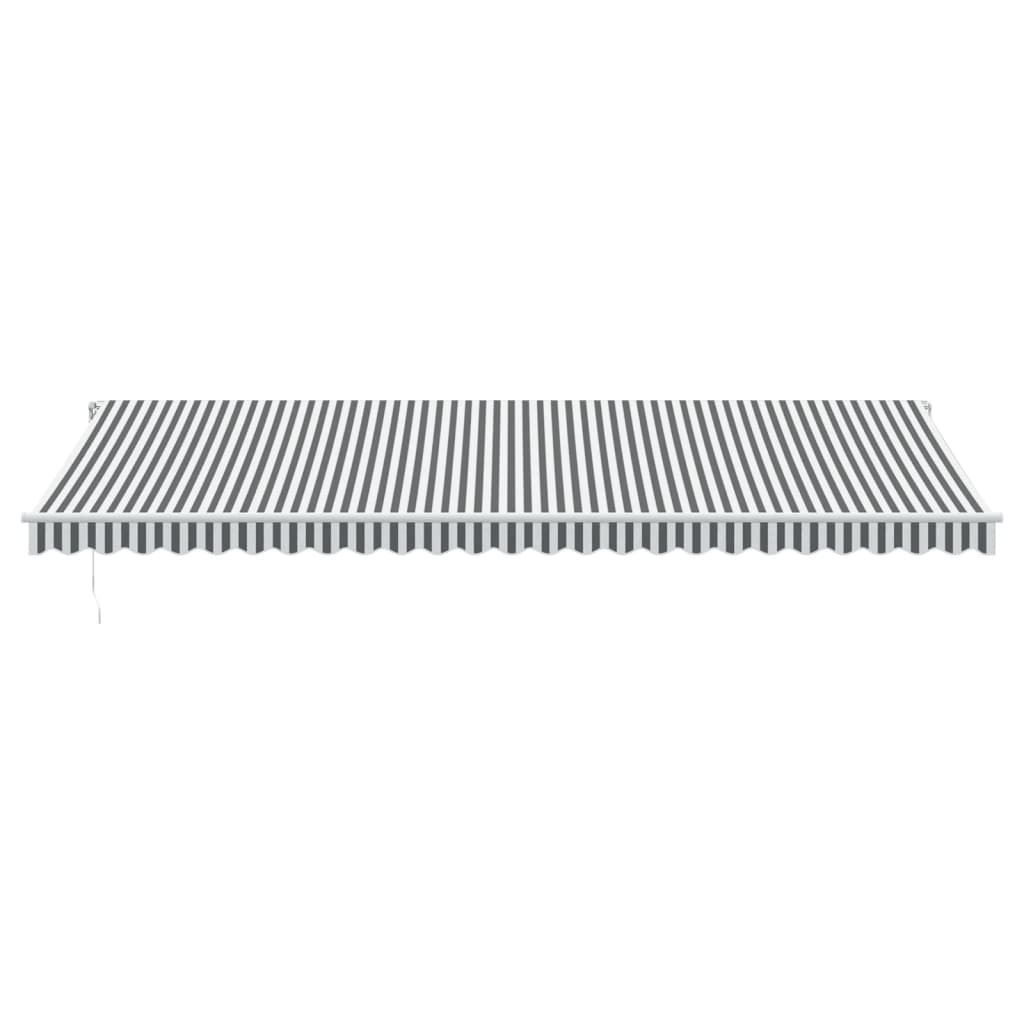 Tenda retrattile Antracite e Bianco 600 × 350 cm