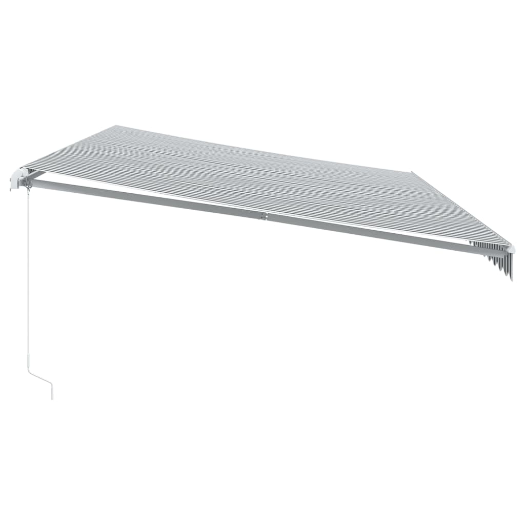 Tenda retrattile Antracite e Bianco 600 × 350 cm