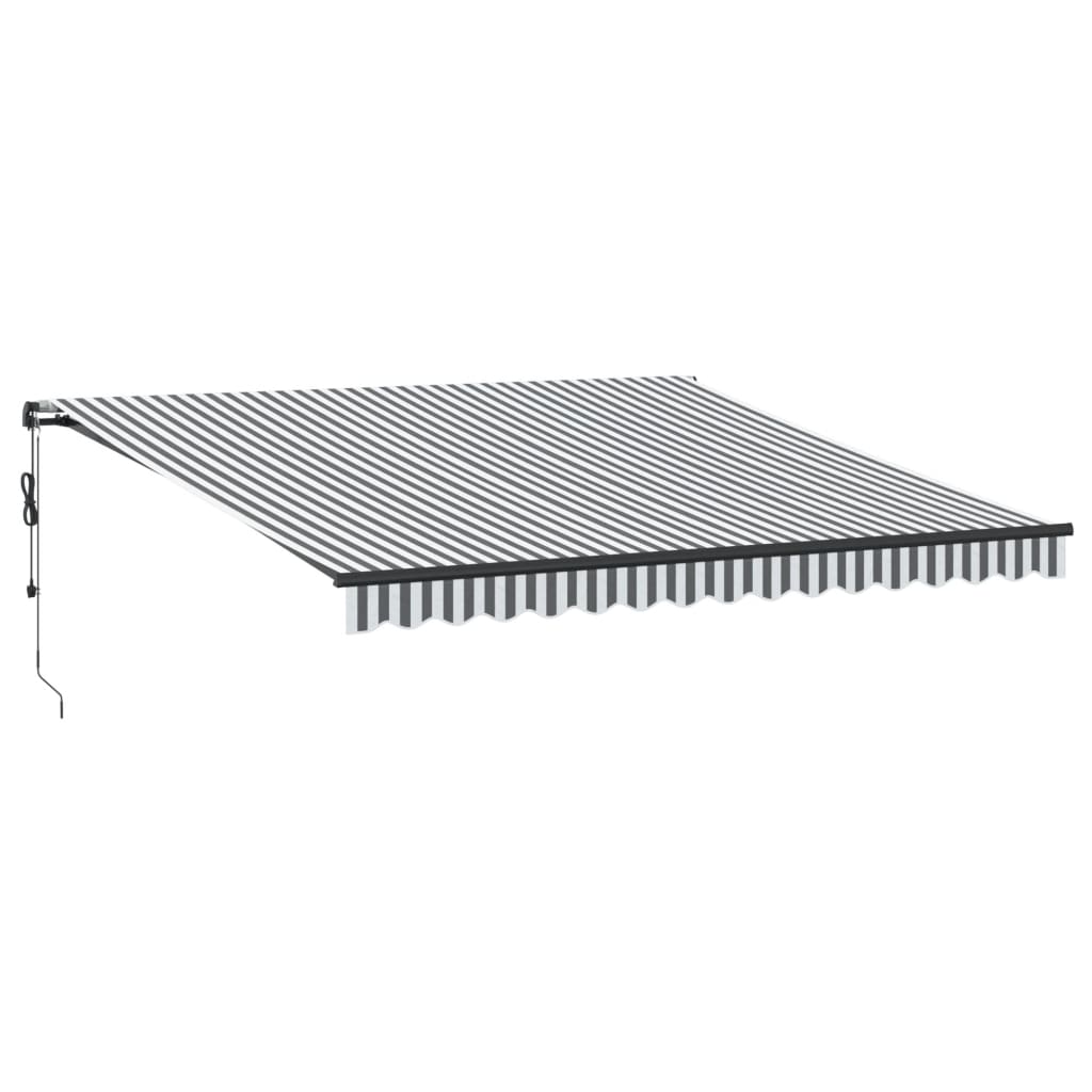 Tenda retrattile Antracite e Bianco 400 × 350 cm Poliestere