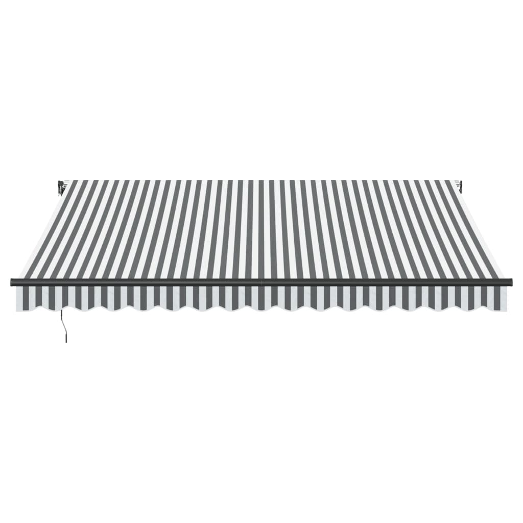 Tenda retrattile Antracite e Bianco 400 × 350 cm Poliestere