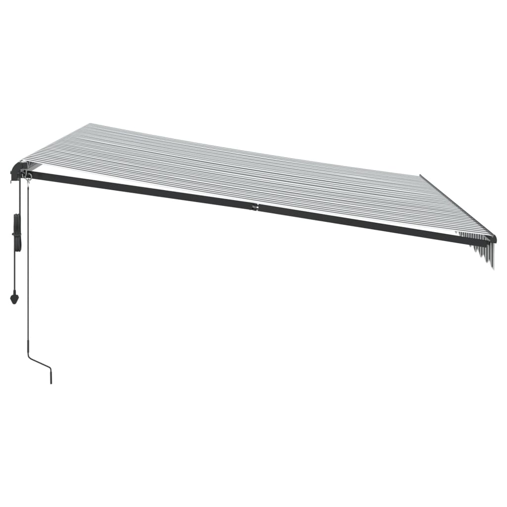 Tenda retrattile Antracite e Bianco 400 × 350 cm Poliestere
