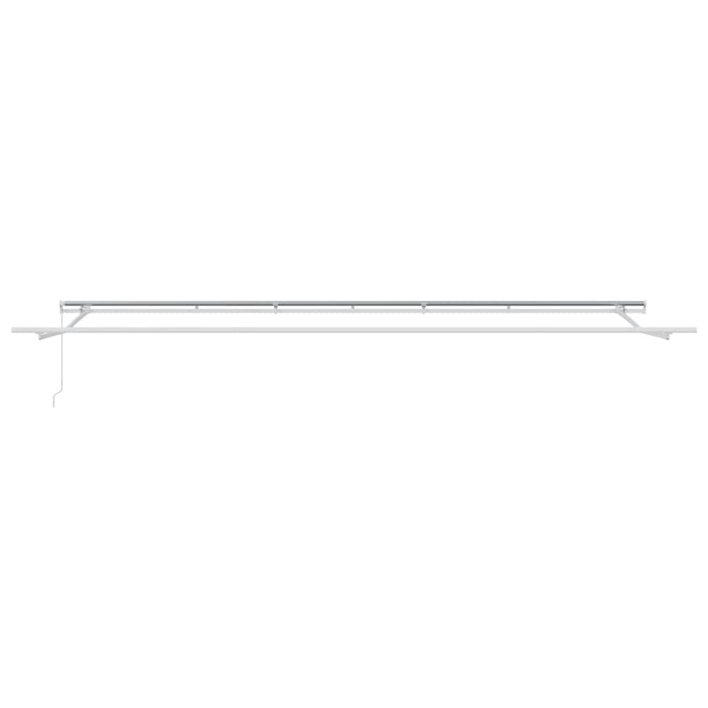 Tenda da Sole Retrattile Manuale Antracite e Bianco 600x300 cm