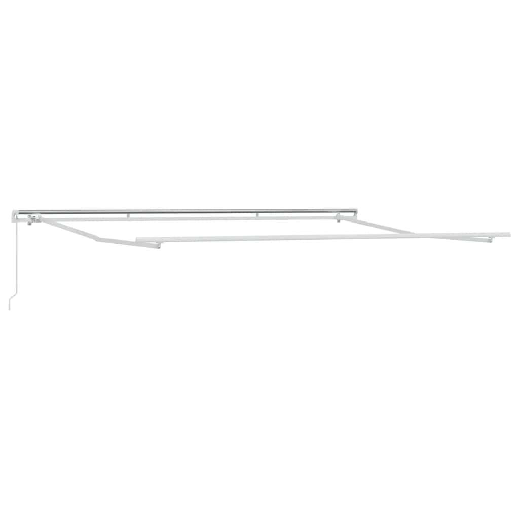 Tenda da Sole Retrattile Manuale Antracite e Bianco 400x300 cm