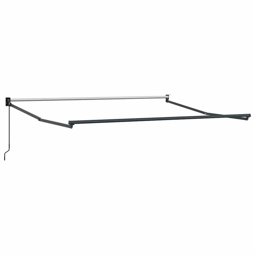 Tenda da Sole Antracite e Bianca 3x2,5 m Tessuto e Alluminio
