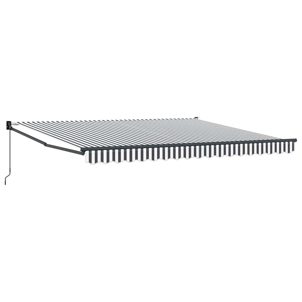 Tenda Retrattile Antracite e Bianca 4x3 m Tessuto e Alluminio