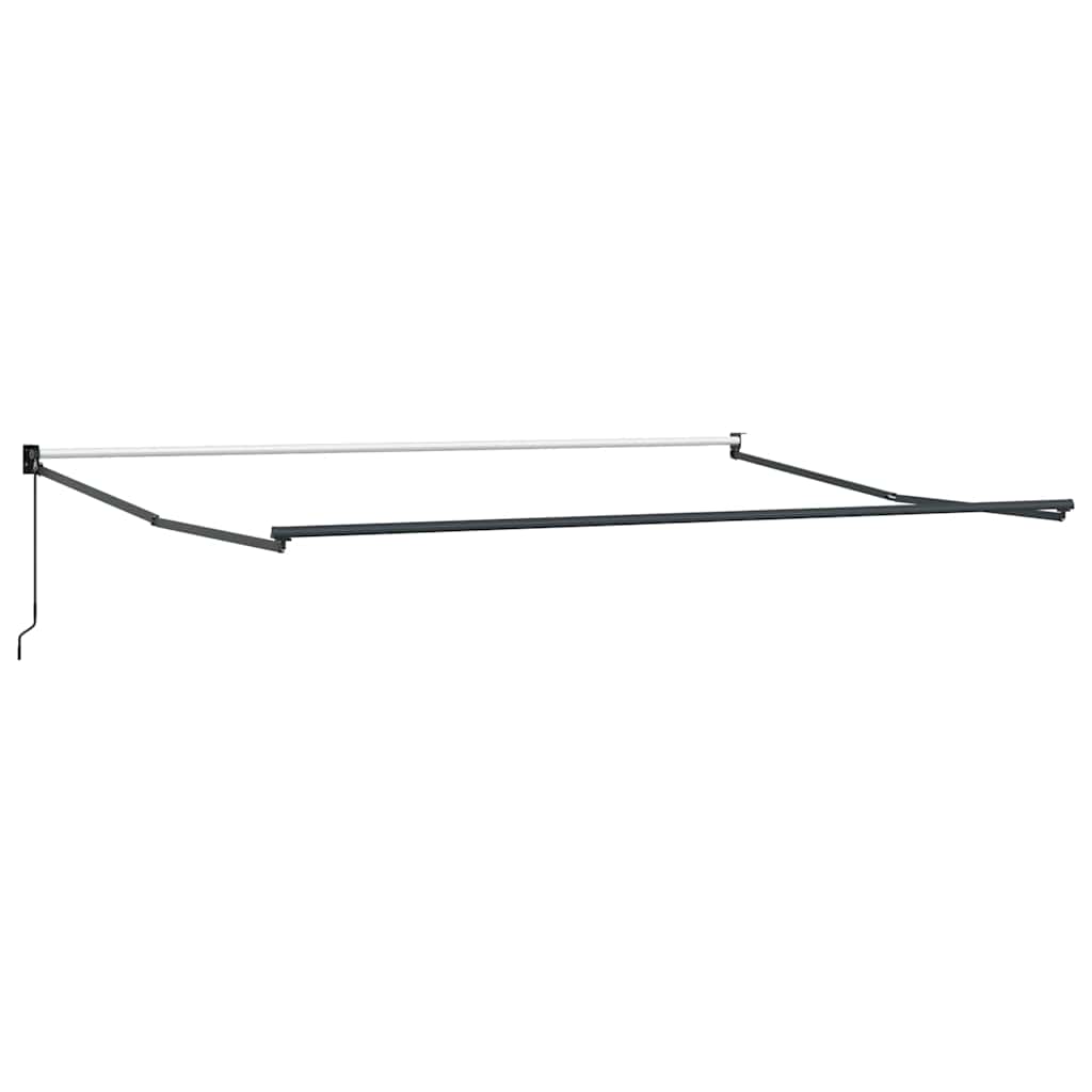 Tenda Retrattile Antracite e Bianca 5x3 m Tessuto e Alluminio