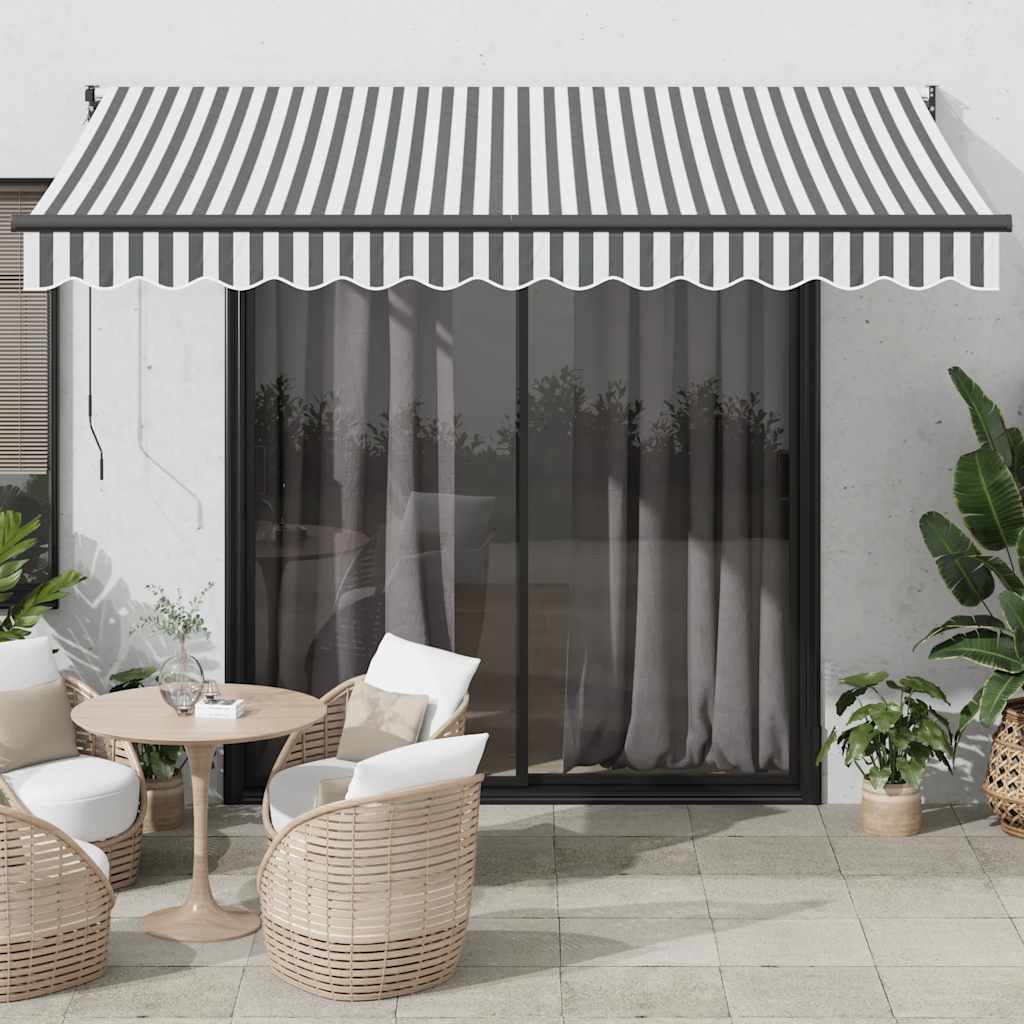 Tenda retrattile Giallo con Cornice Bianca 3,5 x 2,5 m