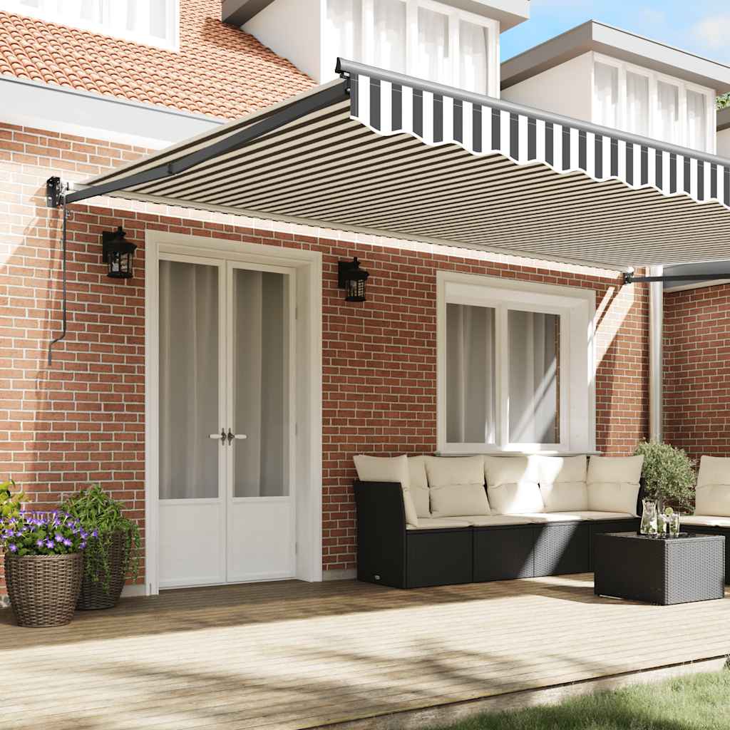 Tenda retrattile Giallo con Cornice Bianca 5 x 3 m