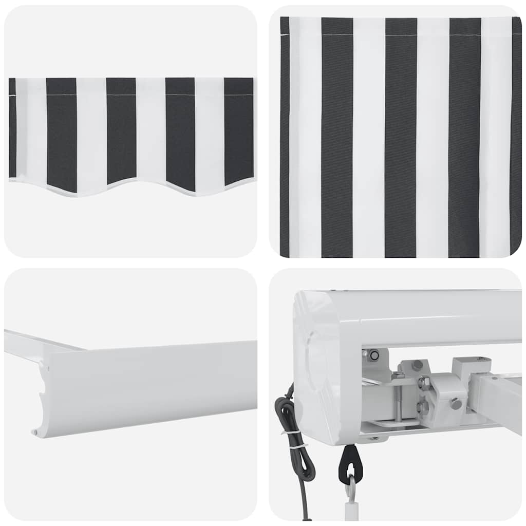 Tenda retrattile Antracite e Bianco 300 x 250 cm