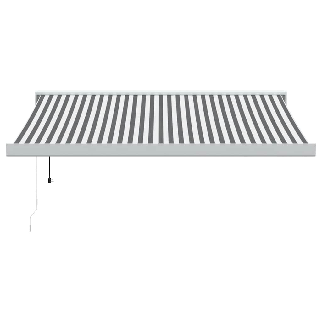Tenda retrattile Antracite e Bianco 350 x 250 cm