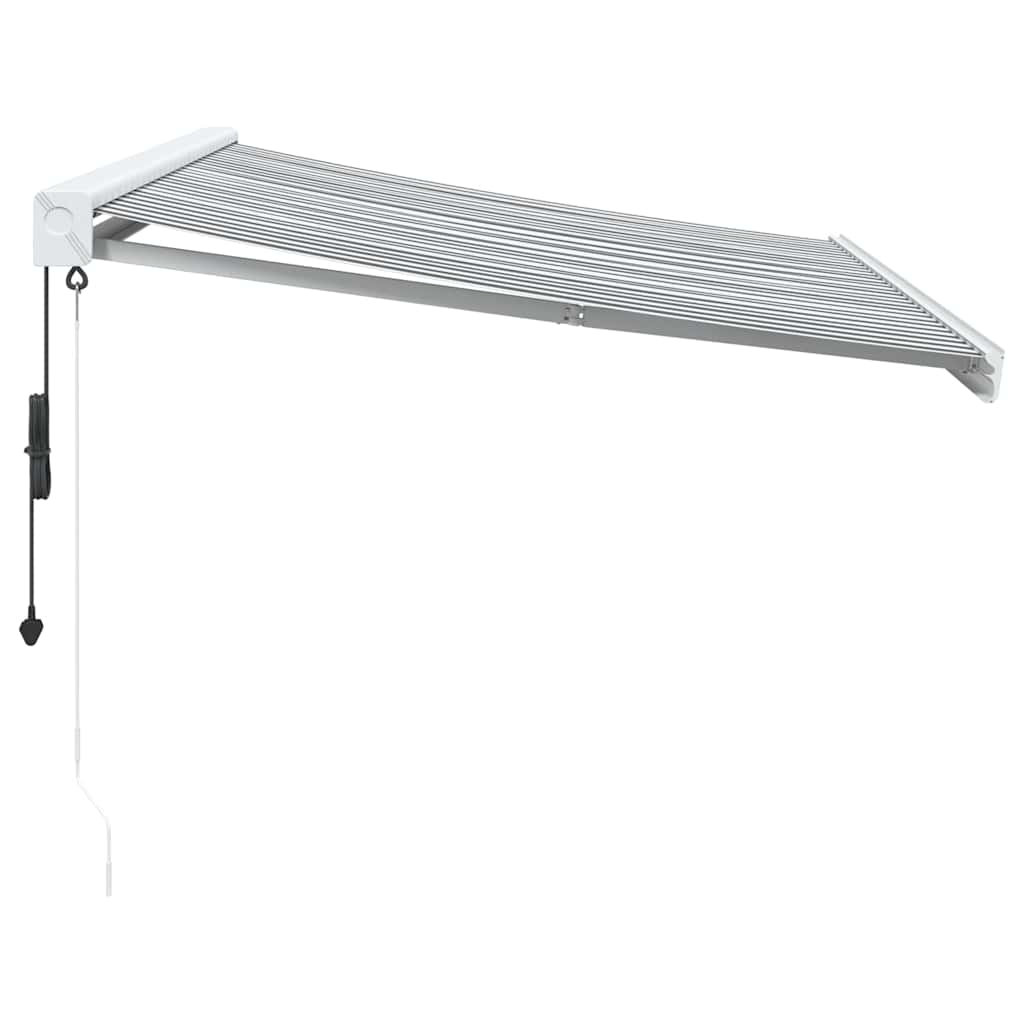 Tenda retrattile Antracite e Bianco 350 x 250 cm