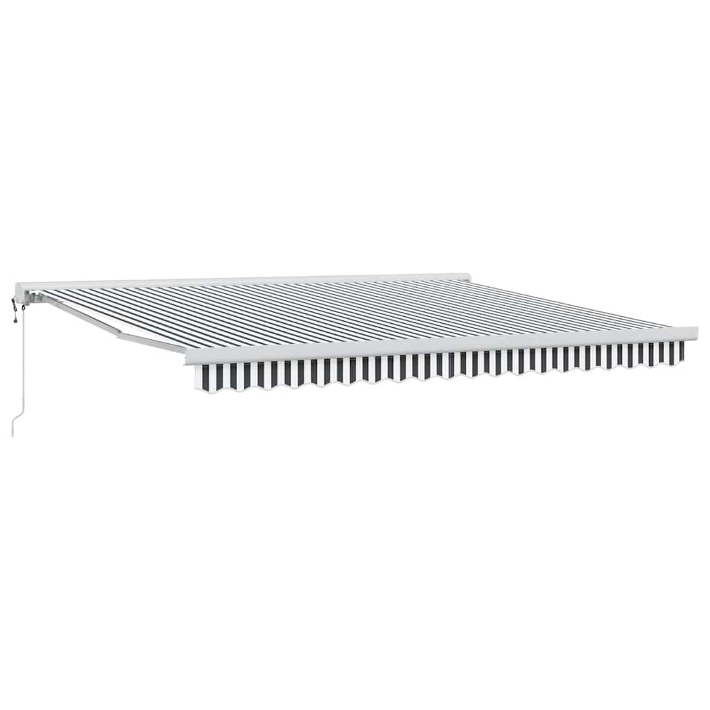 Tenda retrattile Antracite e Bianco 400 × 300 cm