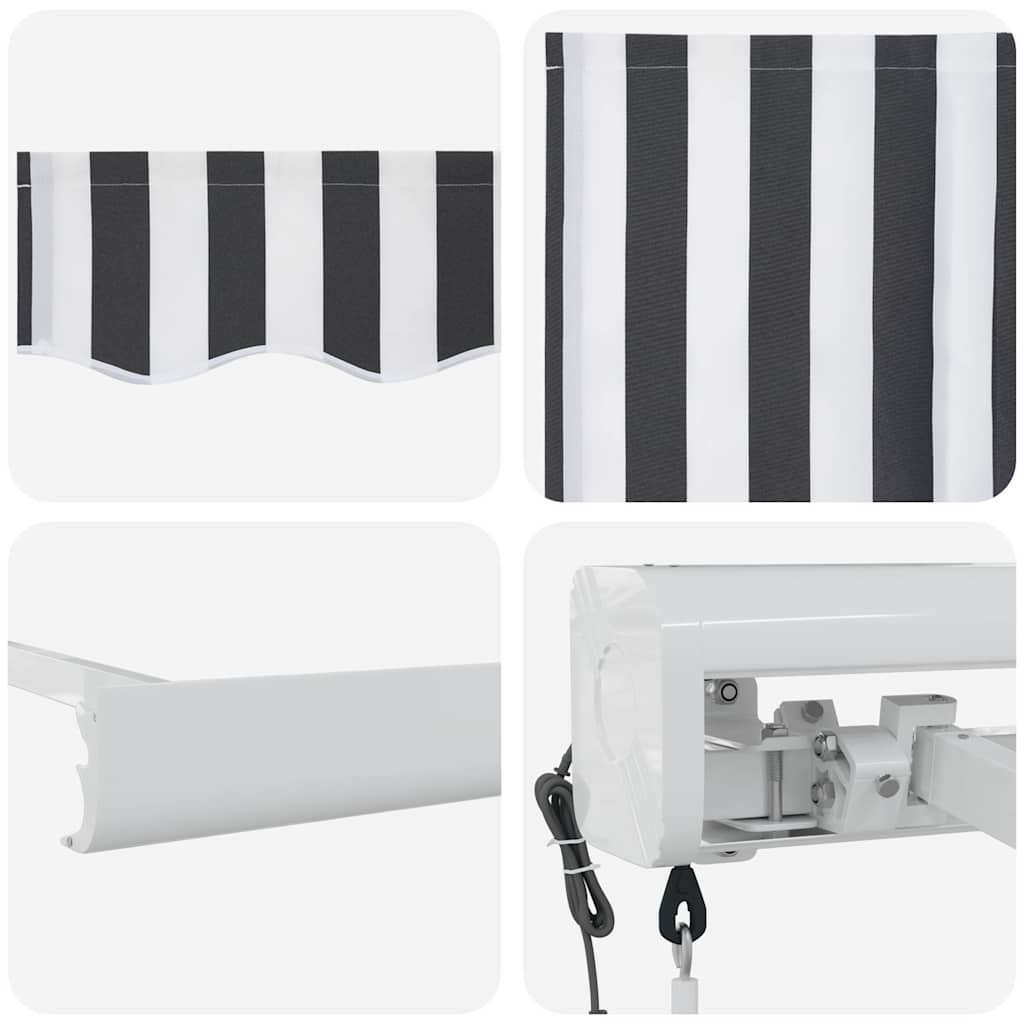 Tenda retrattile Antracite e Bianco 450 × 300 cm
