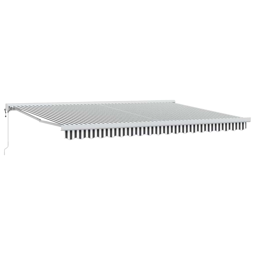 Tenda retrattile Antracite e Bianco 450 × 300 cm