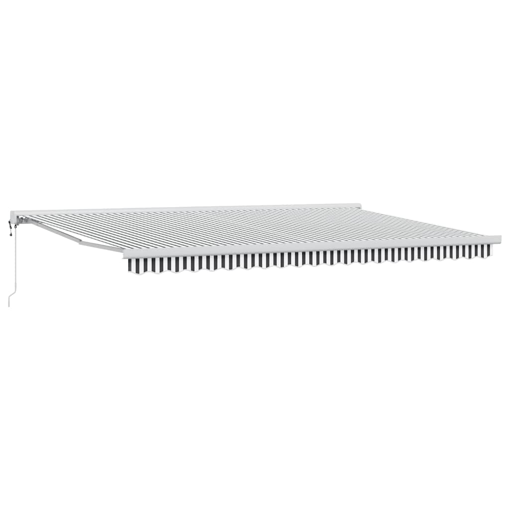 Tenda retrattile Antracite e Bianco 500 × 300 cm
