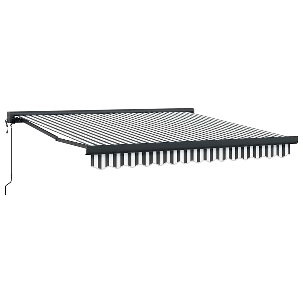 Tenda retrattile Antracite e Bianco con Cornice Antracite