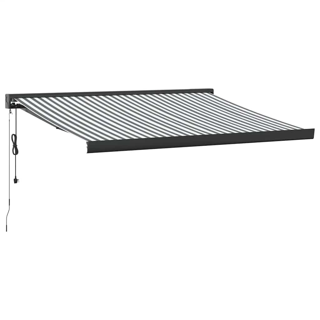 Tenda retrattile Antracite e Bianco con Cornice Antracite