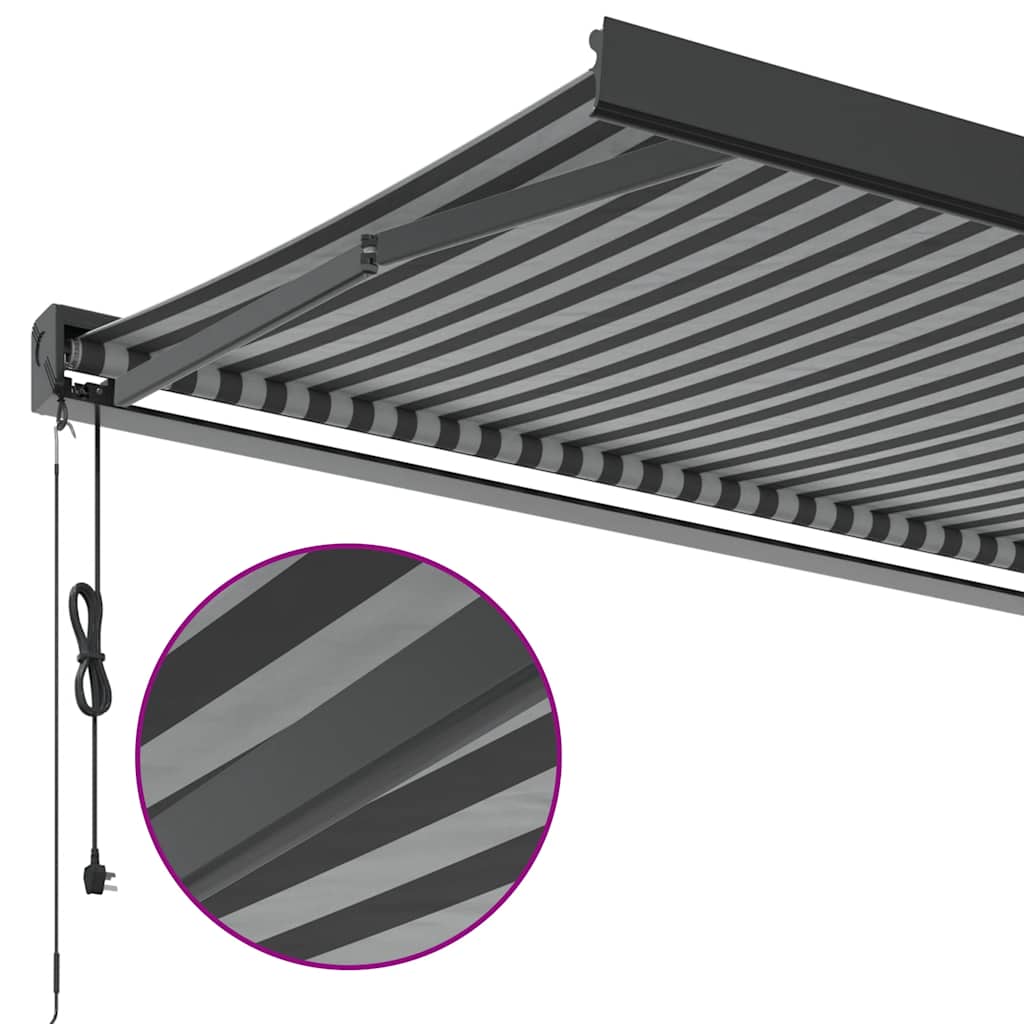 Tenda retrattile Antracite e Bianco con Cornice Antracite