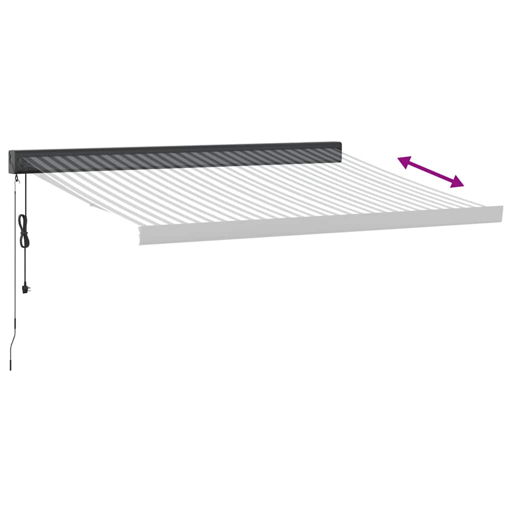 Tenda retrattile Antracite e Bianco con Cornice Antracite