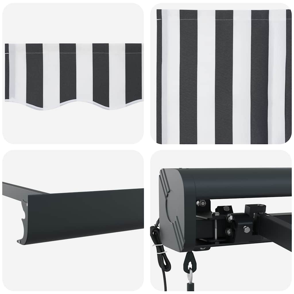 Tenda retrattile Antracite e Bianco con Cornice Antracite