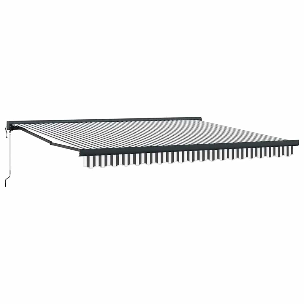 Tenda retrattile Antracite e Bianco con Cornice Antracite