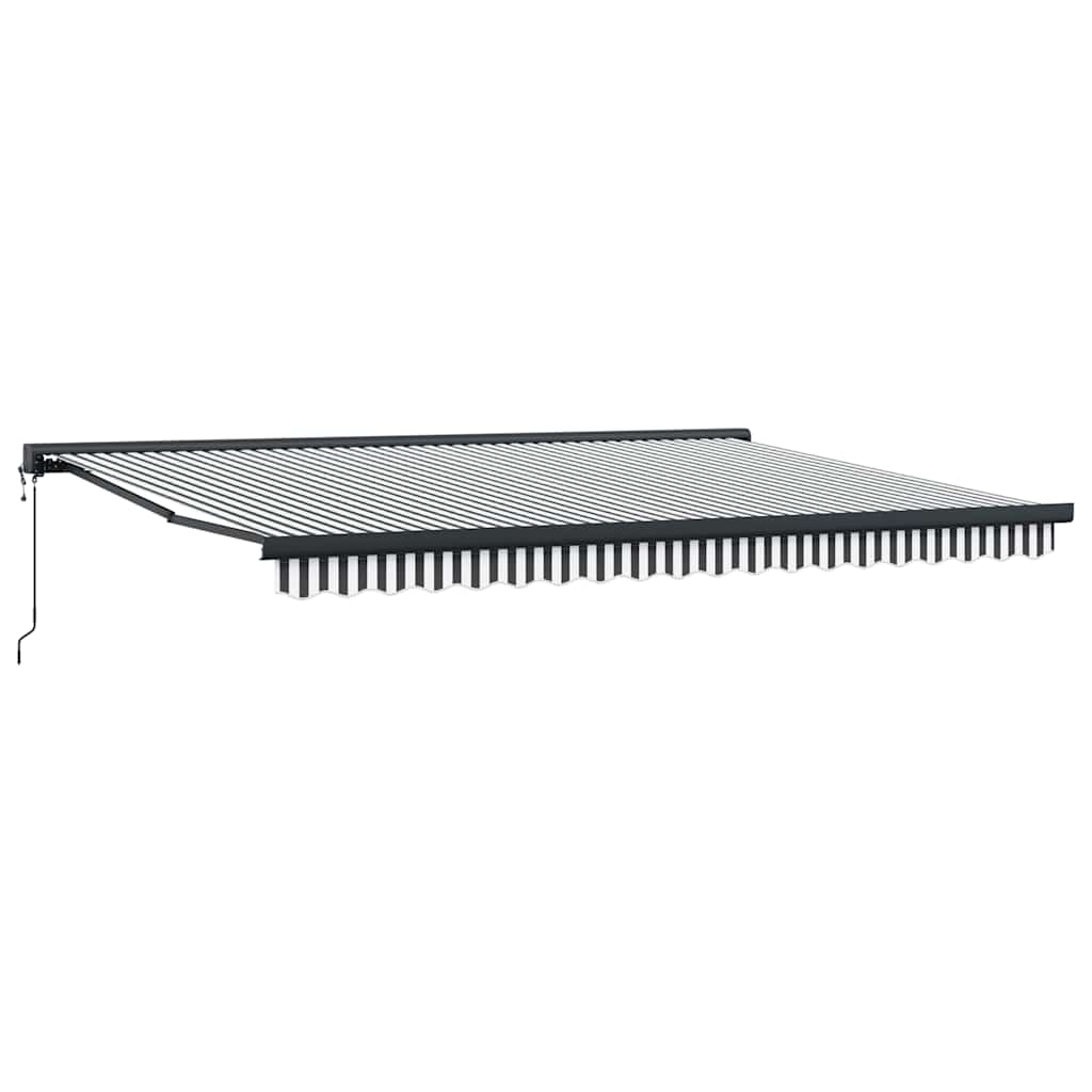 Tenda retrattile Antracite e Bianco con Cornice Antracite