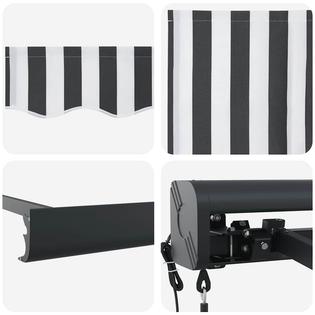 Tenda retrattile Antracite e Bianco con Cornice Antracite