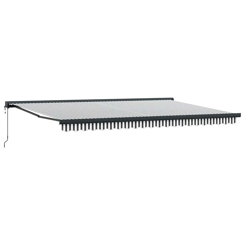 Tenda retrattile Antracite e Bianco con Cornice Antracite