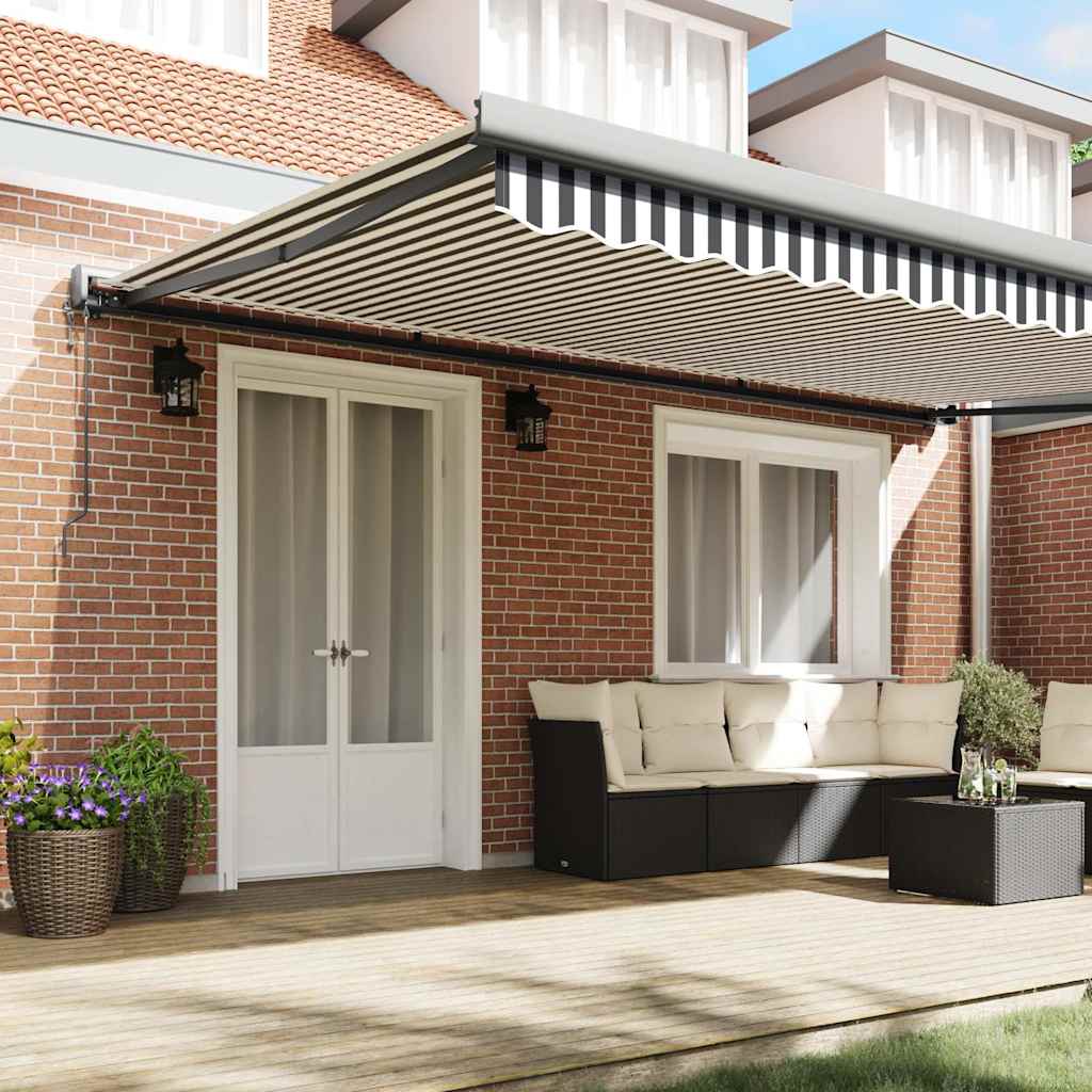 Tenda retrattile Antracite e Bianco con Cornice Antracite