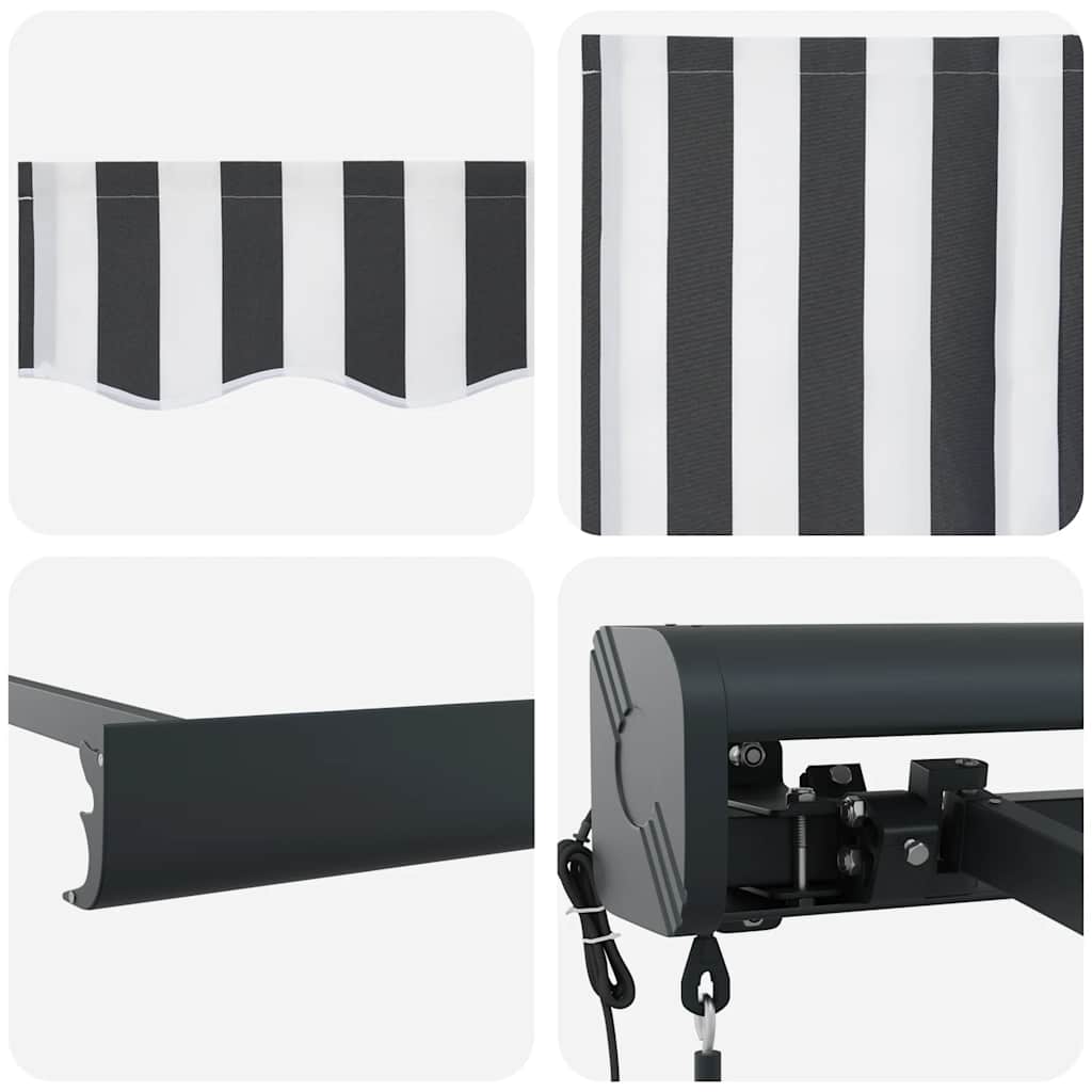Tenda retrattile Antracite e Bianco con Cornice Antracite
