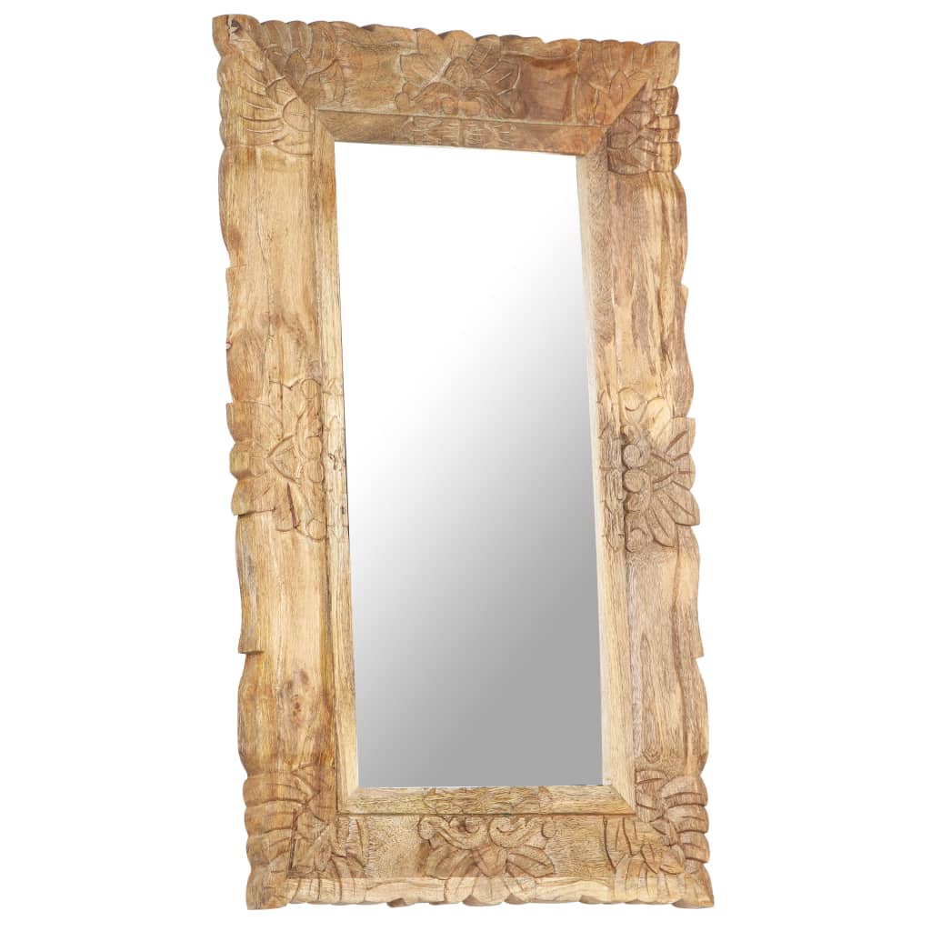 Specchio 80x50 cm in Legno Massello di Mango