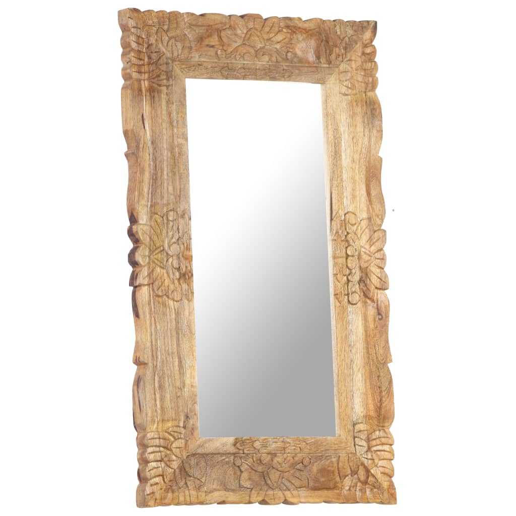 Specchio 80x50 cm in Legno Massello di Mango