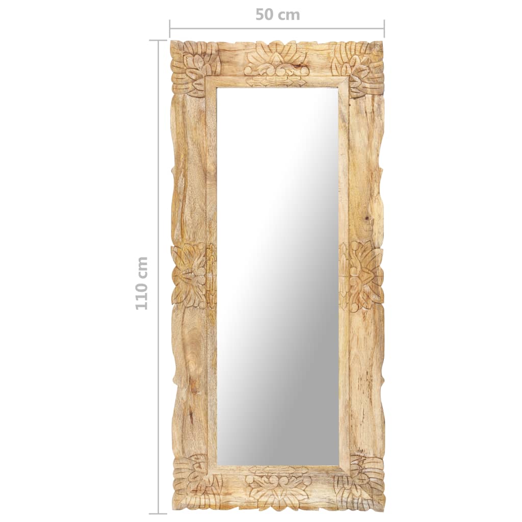 Specchio 110x50 cm in Legno Massello di Mango