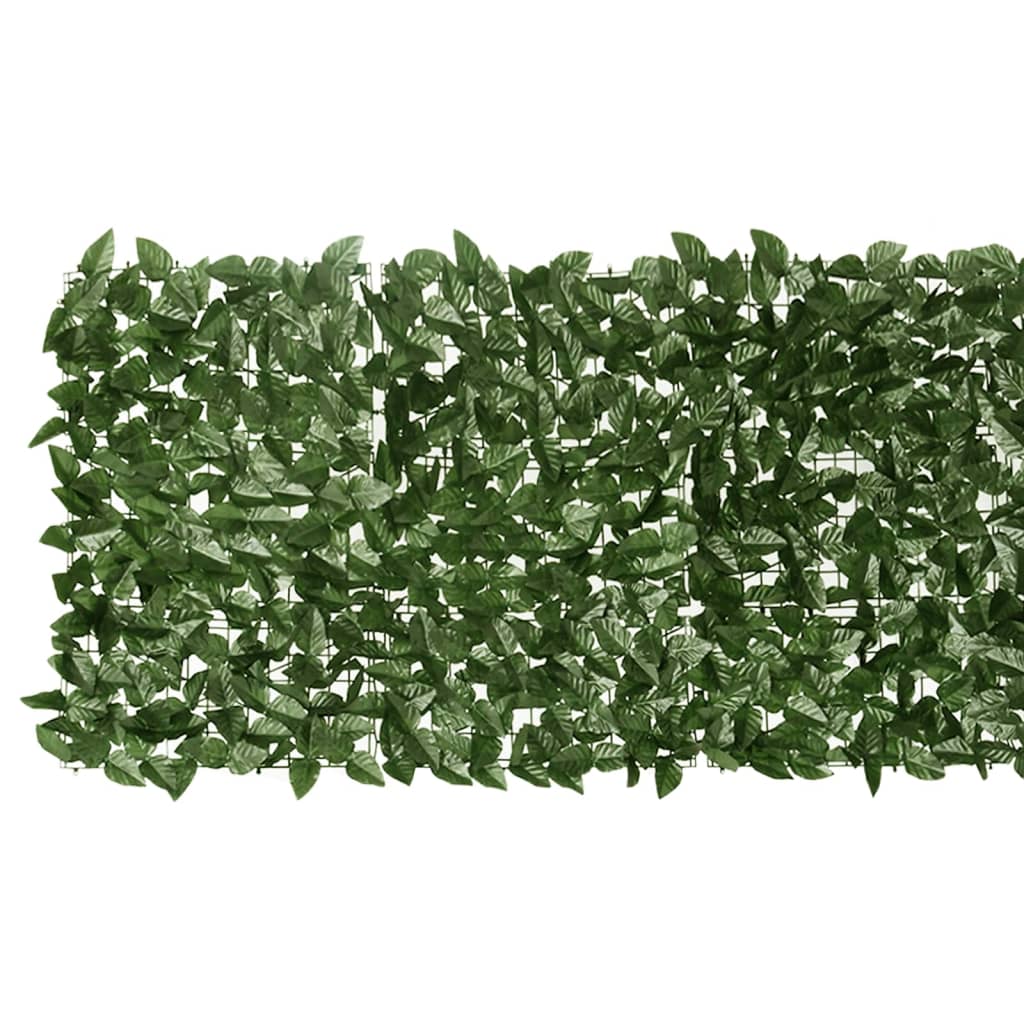 Schermo Privacy da Balcone con Foglie Verde Scuro 600x75 cm