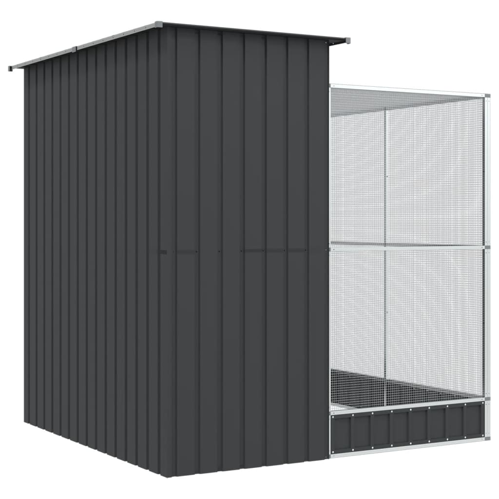 Voliera con Estensione Argento 209x203x216 cm Acciaio