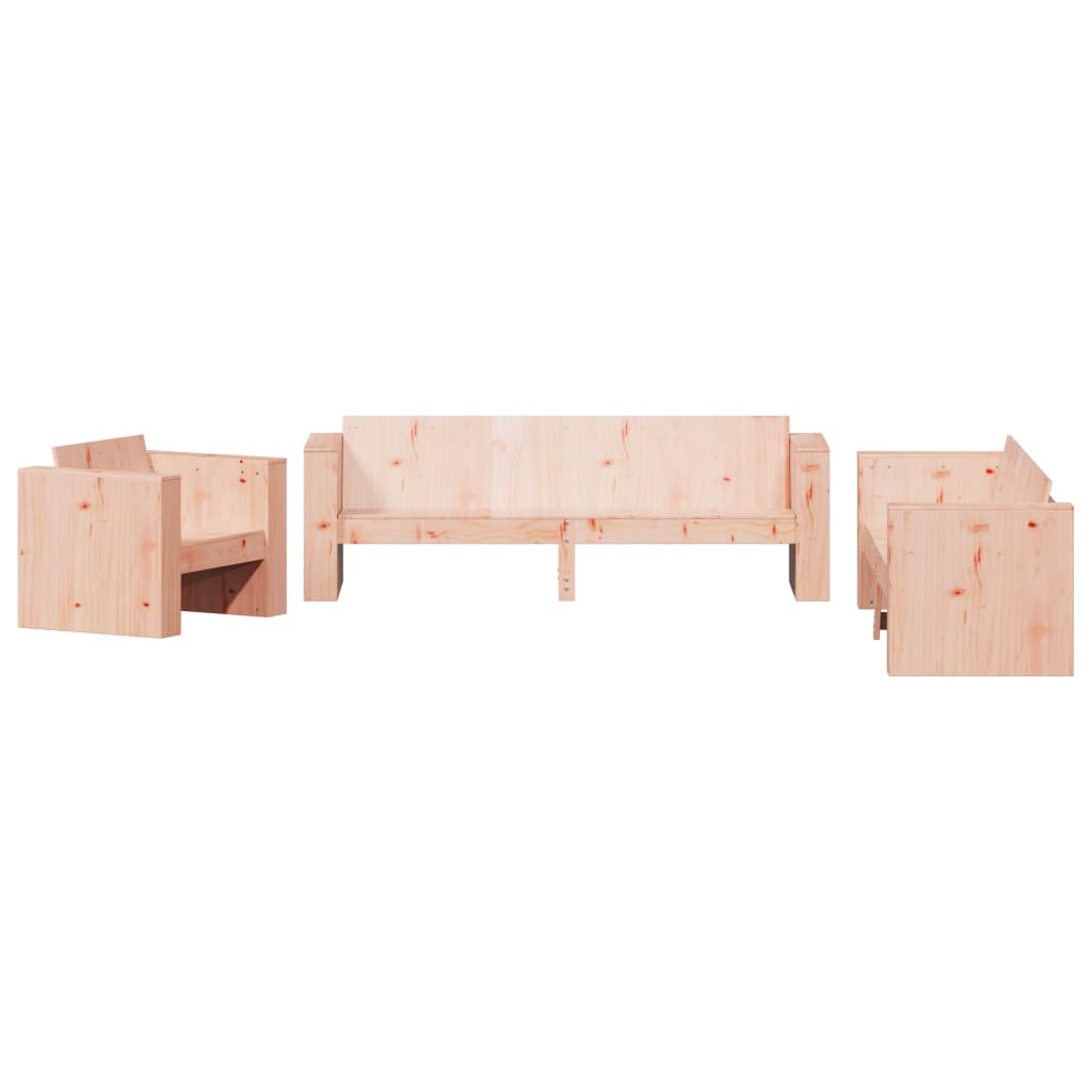 Set Salotto da Giardino 2 pz in Legno Massello di Douglas