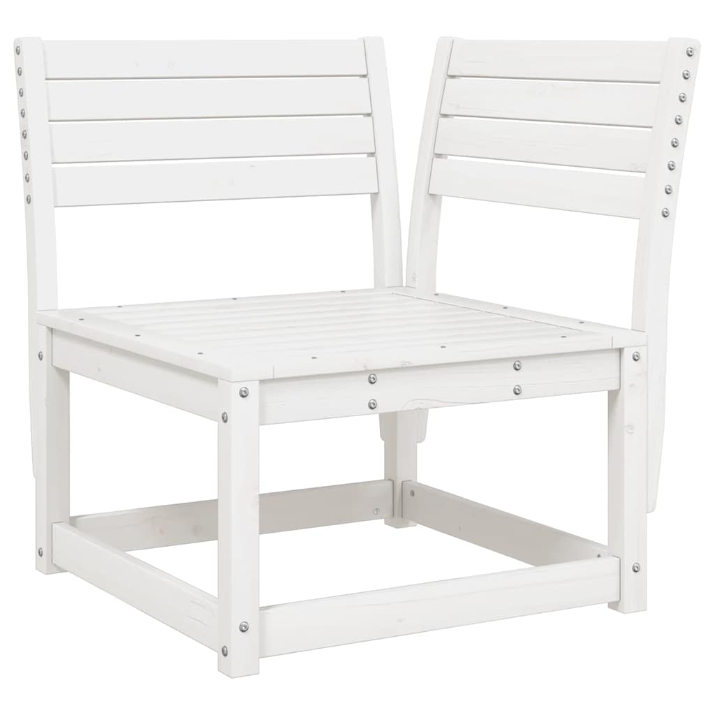Set Salotto da Giardino 5 pz Bianco in Legno Massello di Pino