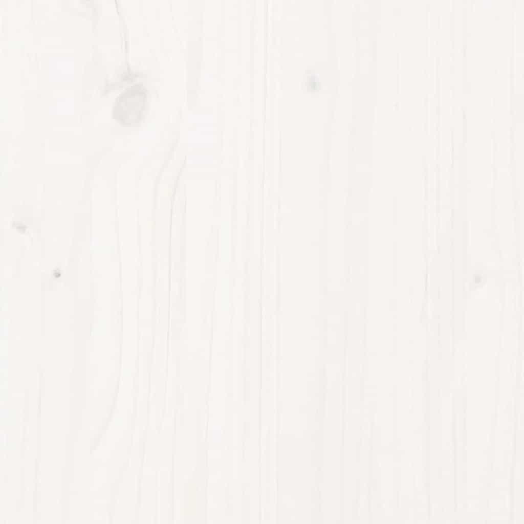 Set Divani da Giardino 6 pz Bianco in Legno Massello di Pino