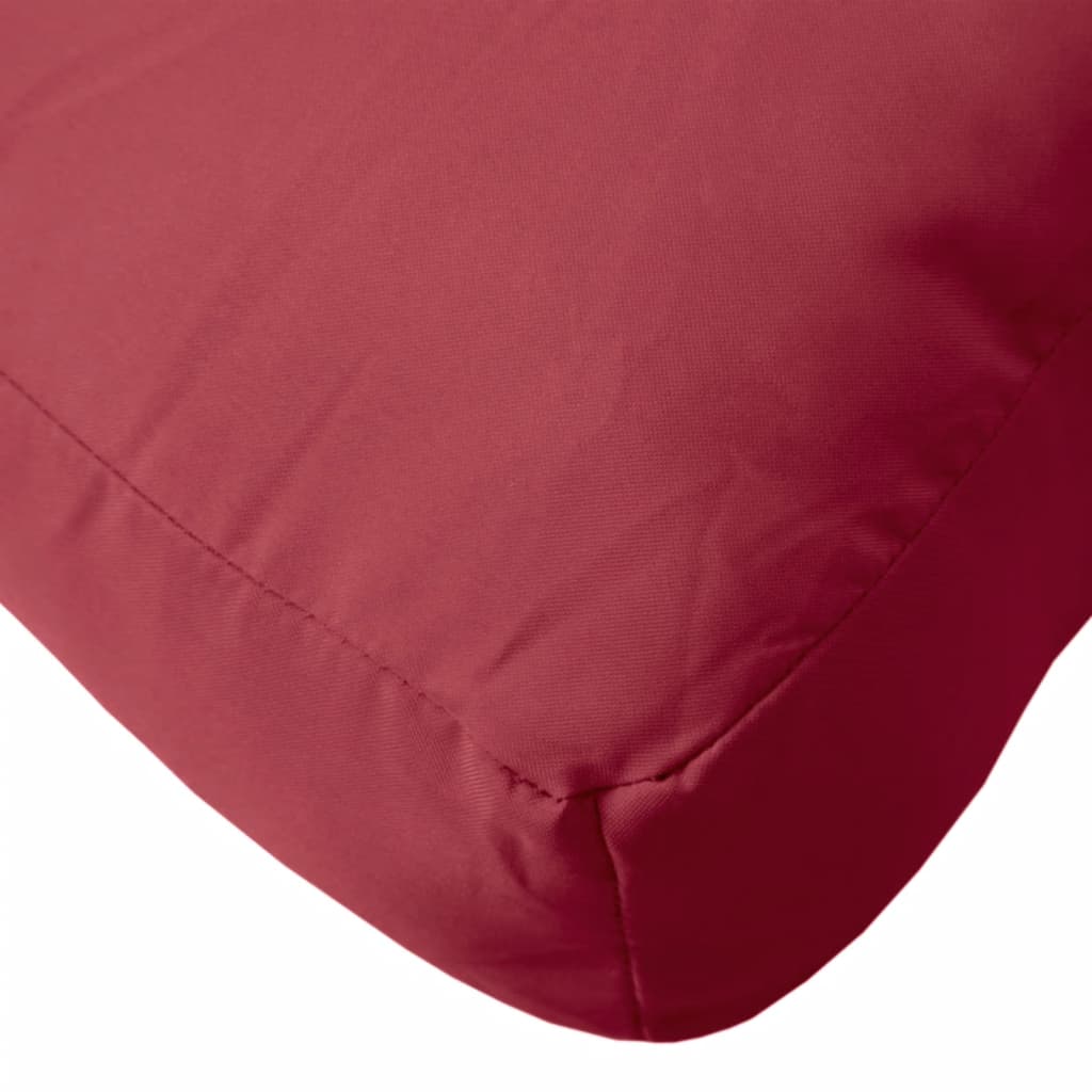 Cuscini per Pallet 3 pz Rosso Vino in Tessuto