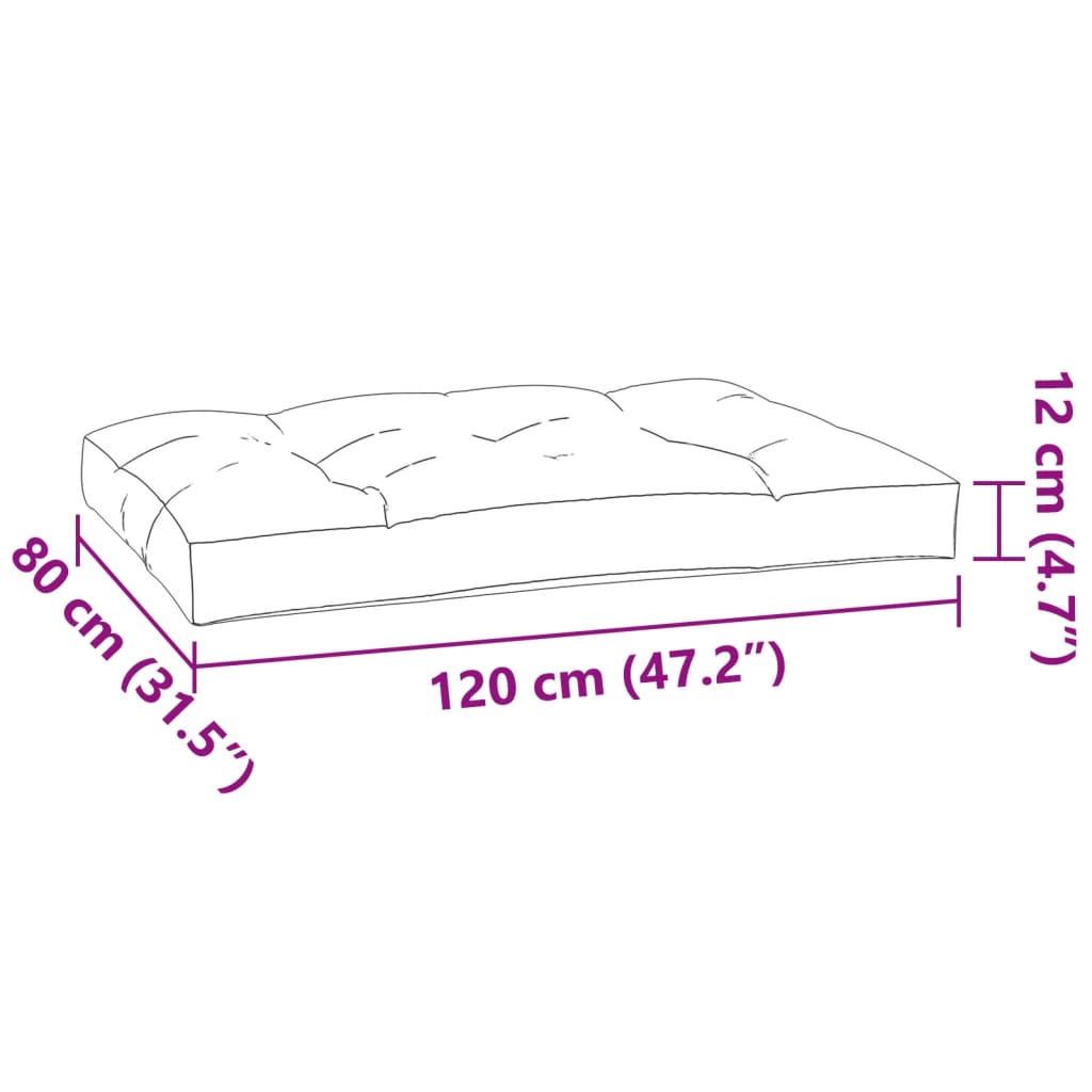 Cuscini per Pallet 5 pz Antracite in Tessuto