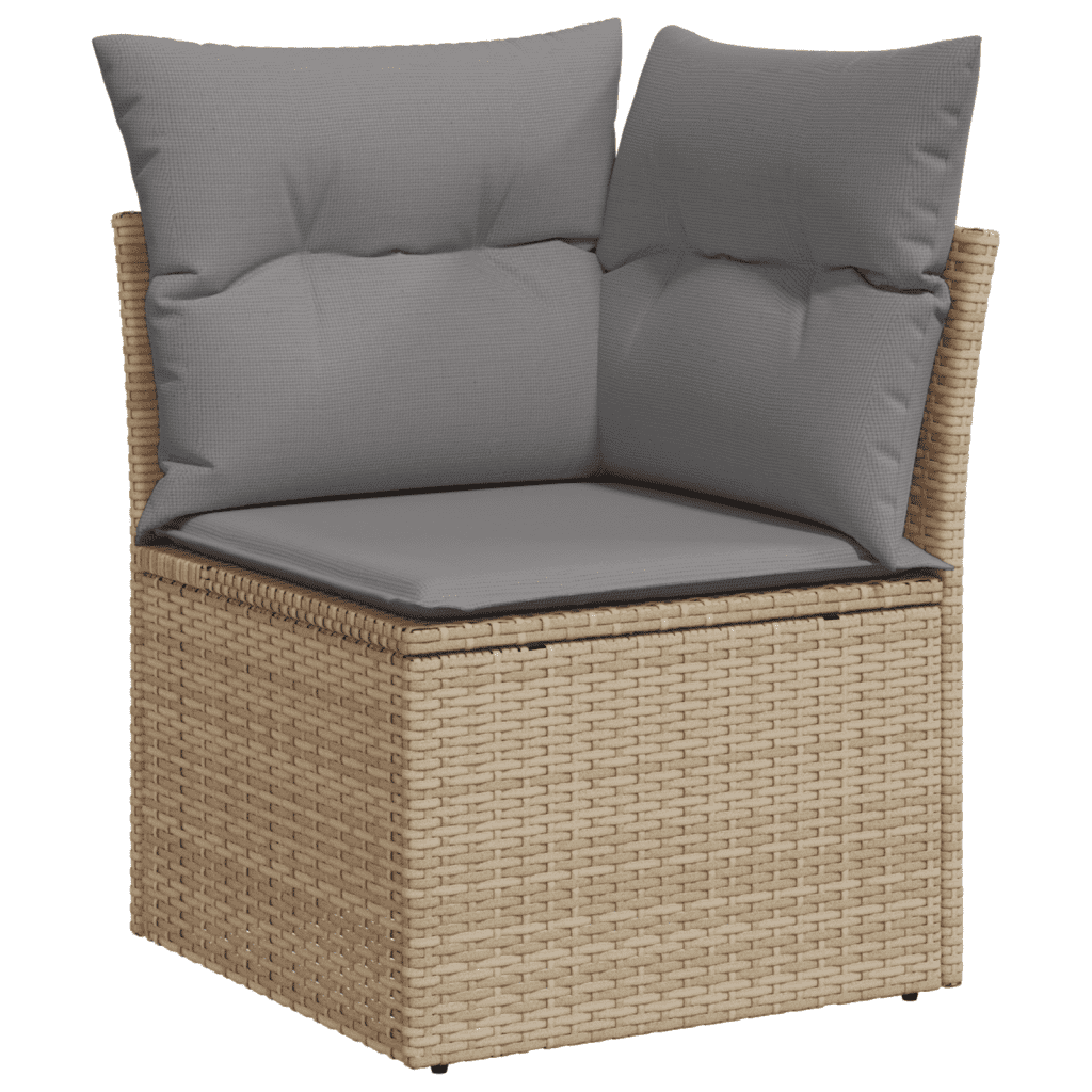 Set Divano da Giardino 6 pz Beige in Polyrattan