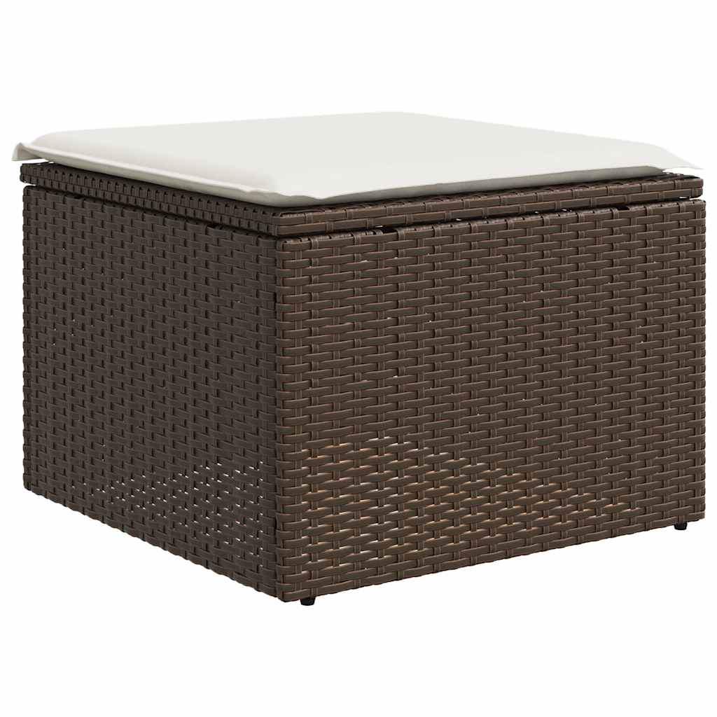 Set Divani da Giardino 8 pz con Cuscini Marrone