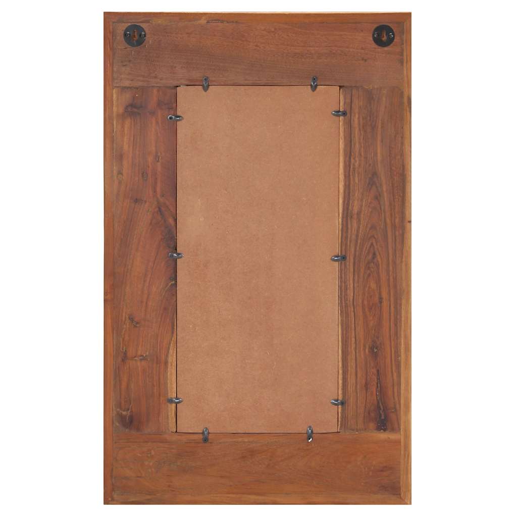 Specchio Decorato con Buddha 50x80cm Legno Massello di Recupero