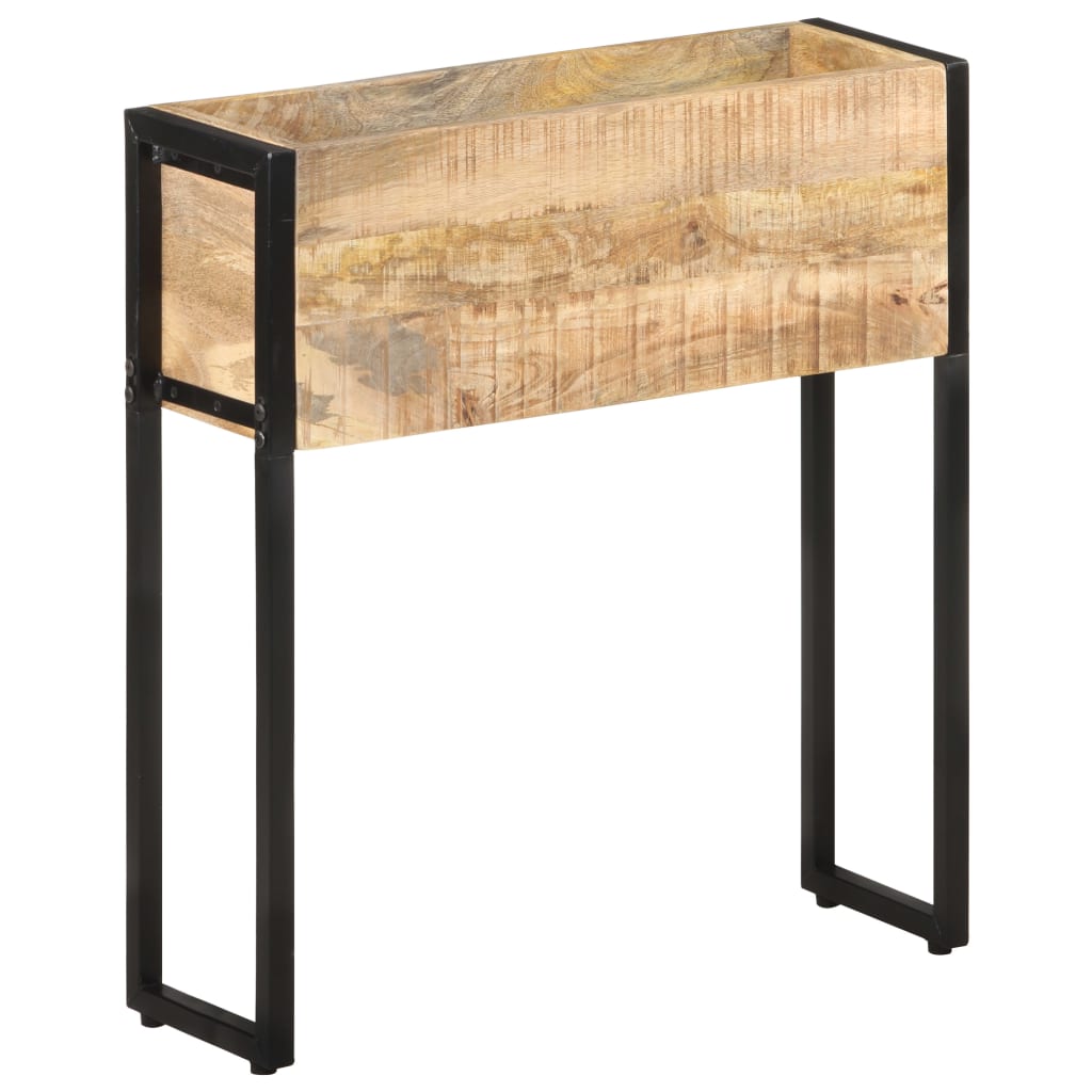 Fioriera 60x20x68 cm in Legno di Mango Grezzo