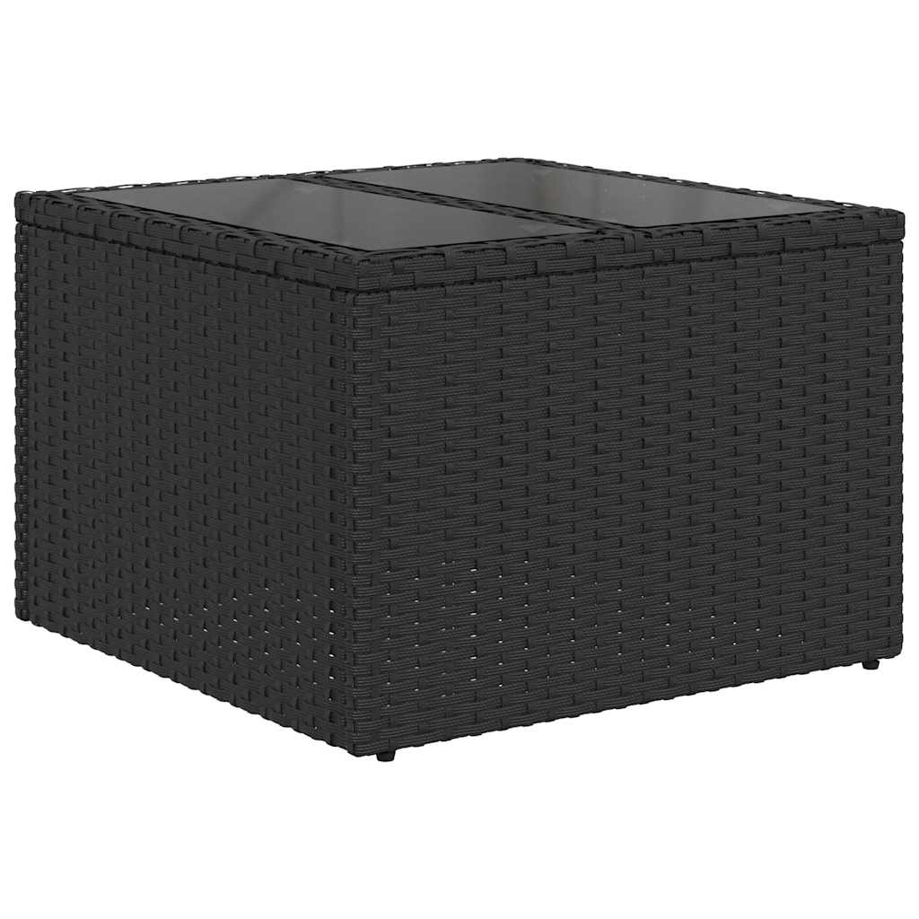 Salotto da Giardino 6 Pezzi in Rattan PE Nero con Cuscini 2