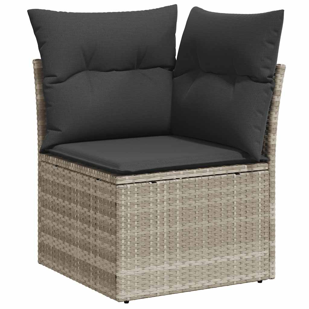 Salotto da Giardino 6 pz Polyrattan Grigio Chiaro