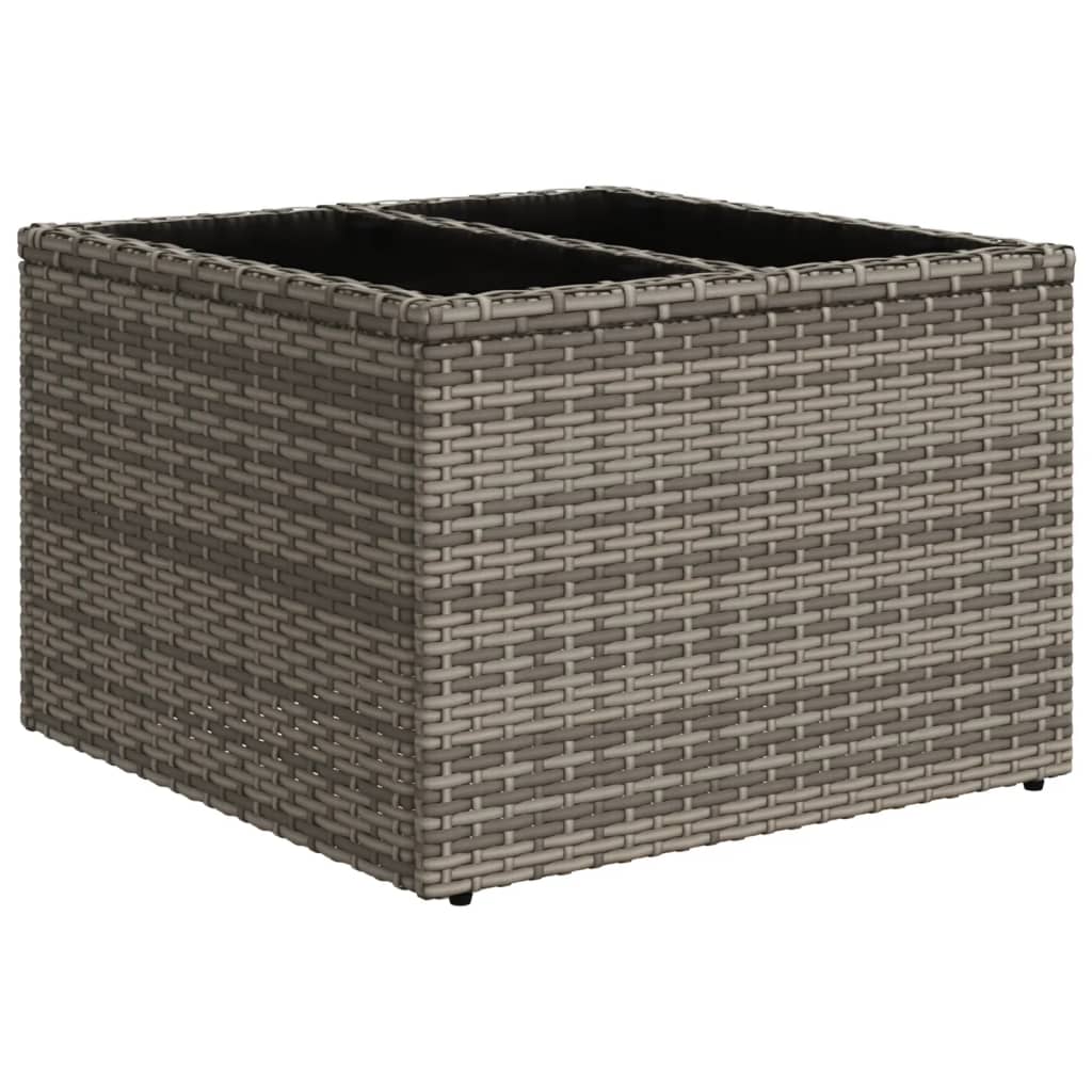 Set Divani da Giardino 7 pz con Cuscini Grigio in Polyrattan