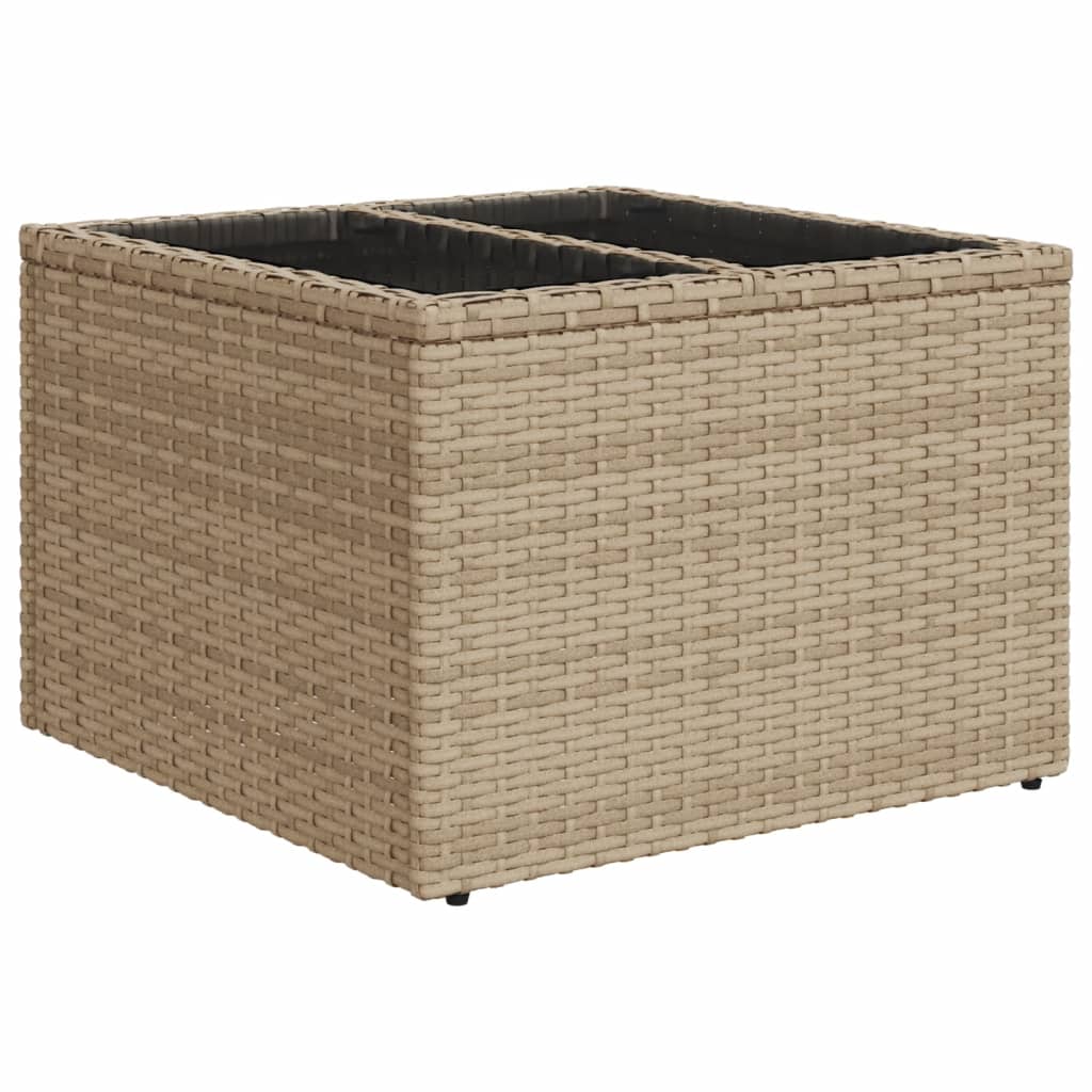 Set Divano da Giardino 5 pz con Cuscini Beige in Polyrattan