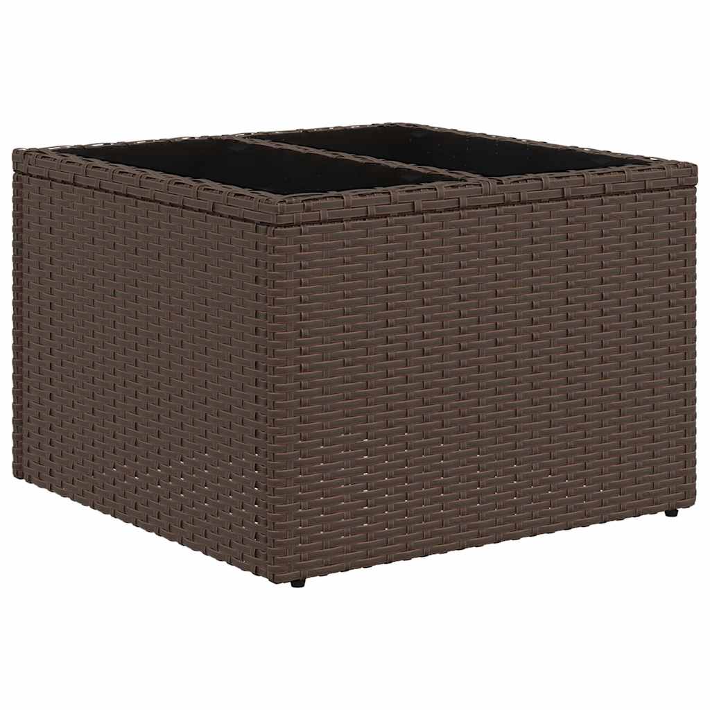 Set Divani da Giardino 7 pz in Rattan PE Marrone con Cuscini